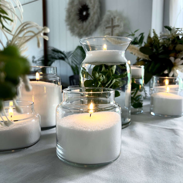 Refillable plant-based candle sand by Soja Fragrances