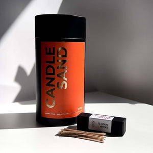 Candle Sand granules in glass jar with wick for DIY candle