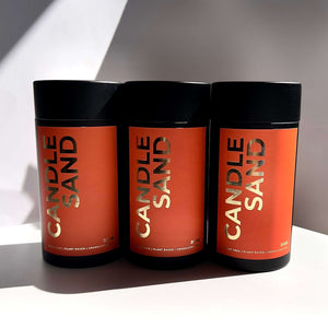 Candle Sand granules in glass jar with wick for DIY candle