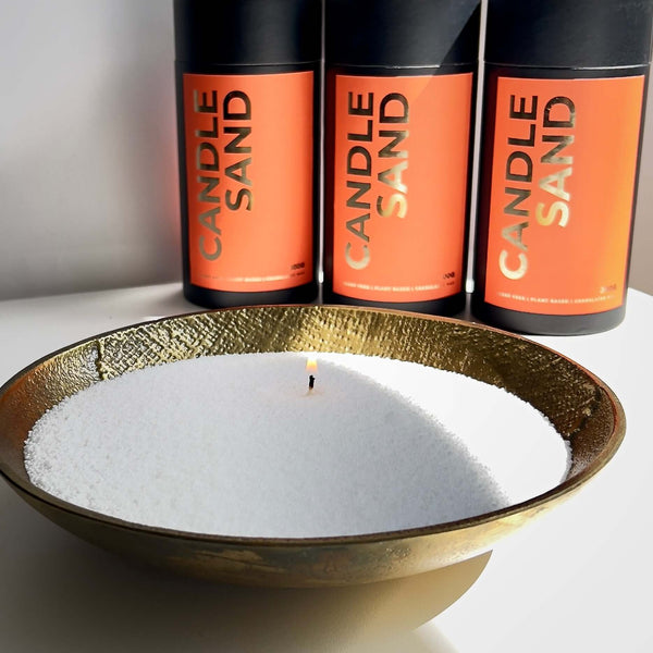 Refillable plant-based candle sand by Soja Fragrances