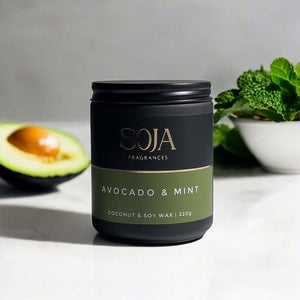Refreshing mint and citrus soy candle from Soja Fragrances