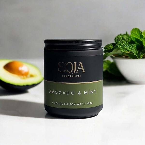 Refreshing mint and citrus soy candle from Soja Fragrances