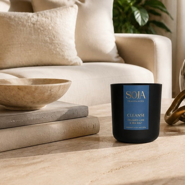 Cleanse – Crushed Lime & Sea Salt Candle & 125ml Room Spray Set