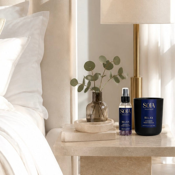 Relax – Japanese Honeysuckle Candle & 125ml Room Spray Set
