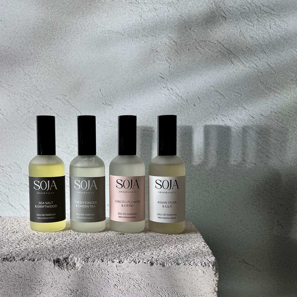 Eau De Parfum - Sea Salt & Driftwood | Elevate any room with Soja Fragrances' Sea Salt & Driftwood spray. Handcrafted for a luxurious and refreshing aroma, perfect for your home. | SOJA Fragrances