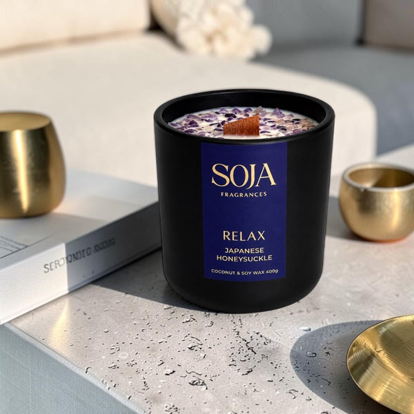 Relax – Japanese Honeysuckle Candle & 125ml Room Spray Set