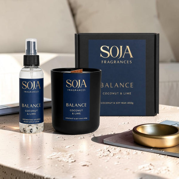 Balance – Coconut & Lime Candle & 125ml Room Spray Set