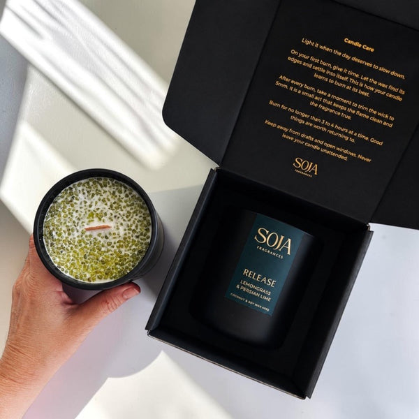 Release – Lemongrass & Persian Lime Candle & 125ml Room Spray Set