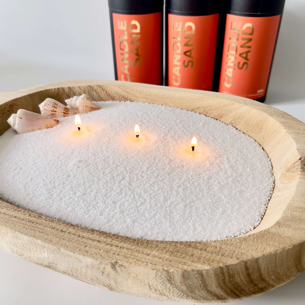 Candle Sand granules in glass jar with wick for DIY candle