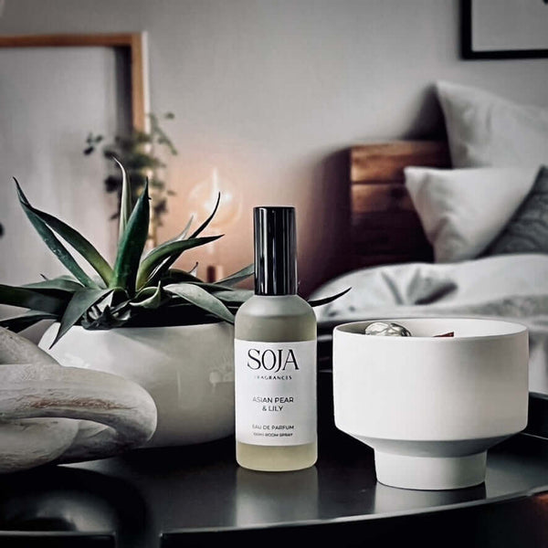 Eau De Parfum - Asian Pear & Lily | Elevate any room with our Asian Pear & Lily Eau De Parfum spray. Handcrafted luxury scents by Soja Fragrances. Add elegance effortlessly. | SOJA Fragrances
